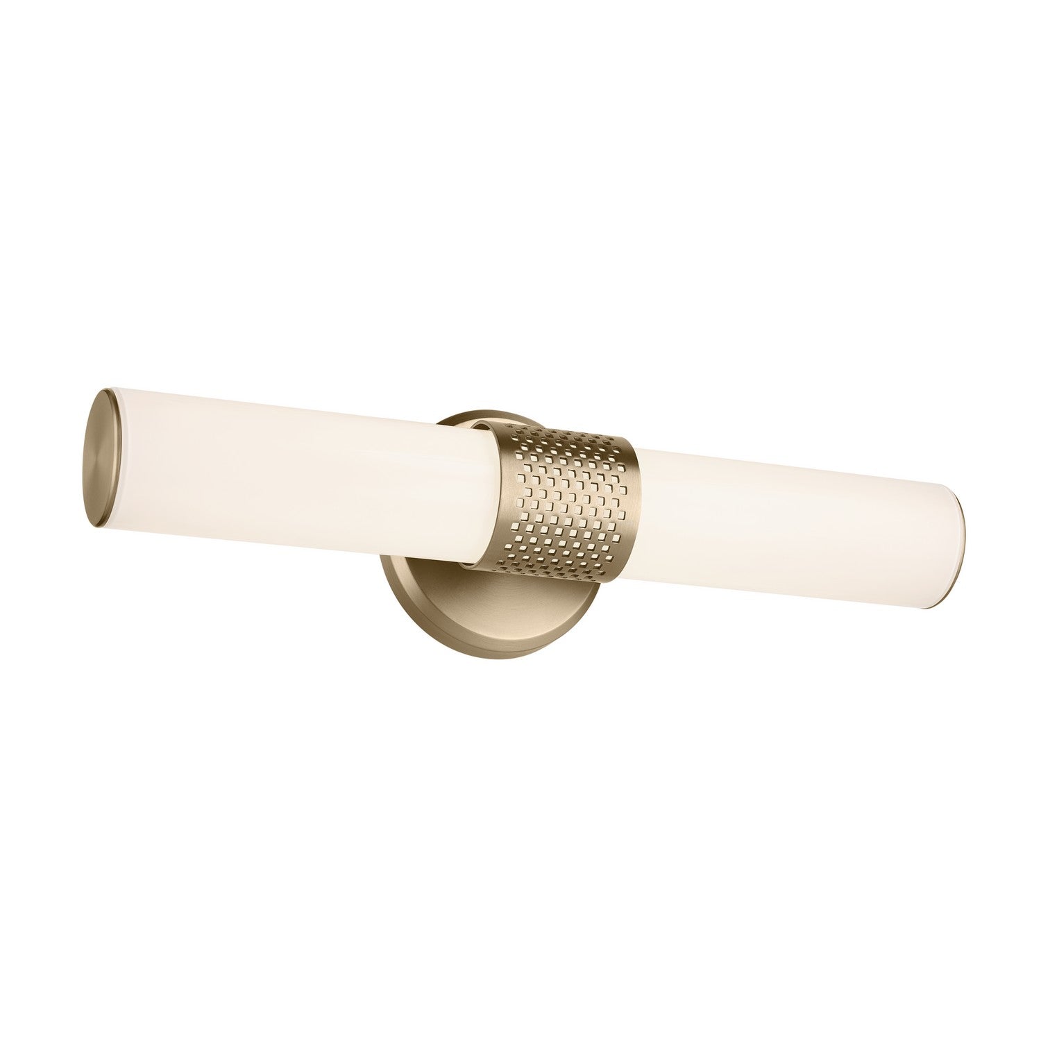 KICHLER 55191CPZLED Sashi 18" Bath Bar Small Led With White Glass In Champagne Bronze