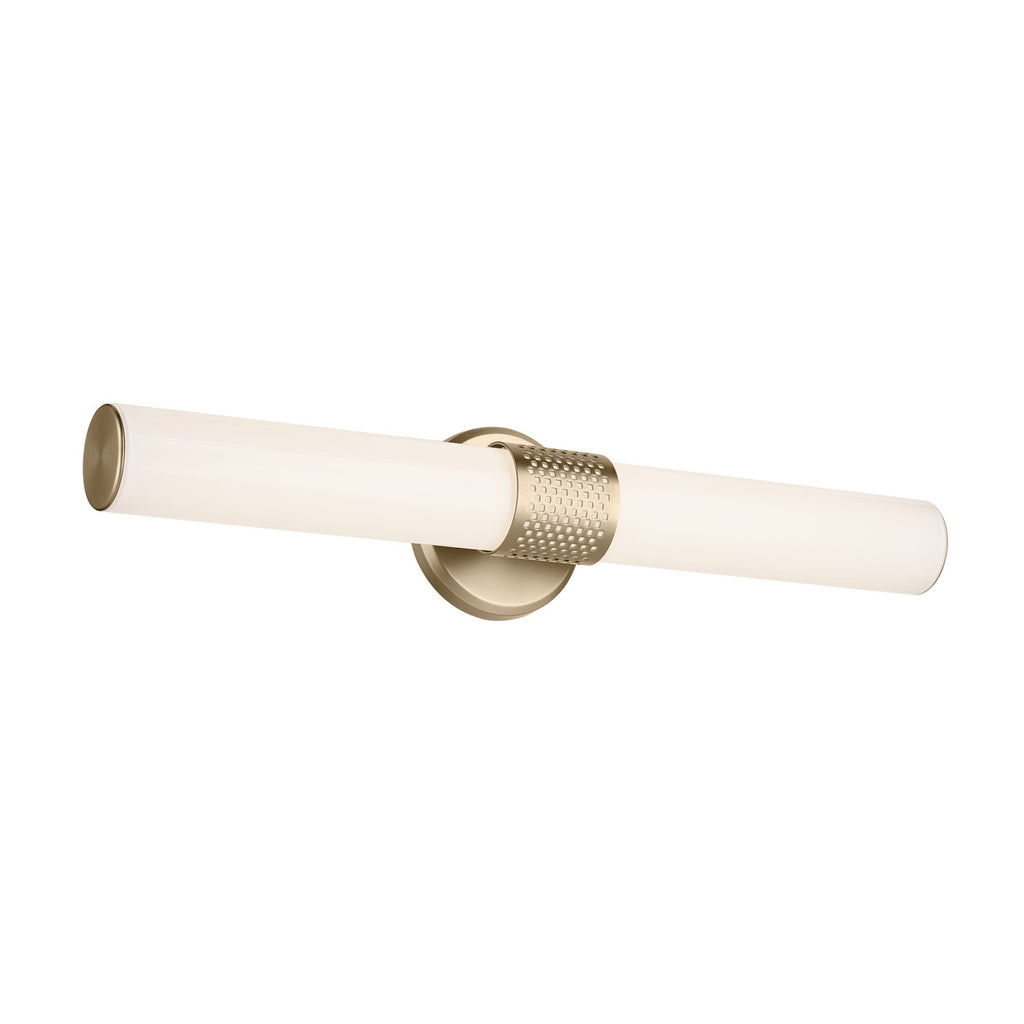 KICHLER 55192CPZLED Sashi 24.25" Bath Bar Medium Led With White Glass In Champagne Bronze