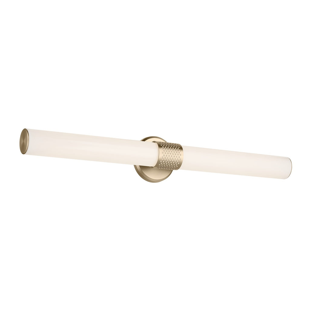 KICHLER 55193CPZLED Sashi 32" Bath Bar Large Led With White Glass In Champagne Bronze