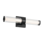 KICHLER 55195BKLED Laurene 18.5" Linear Bath Bar Small Led With Clear Fluted Glass In Black