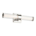 KICHLER 55195PNLED Laurene 18.5" Linear Bath Bar Small Led With Clear Fluted Glass In Chrome