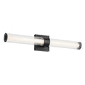 KICHLER 55196BKLED Laurene 26.5" Linear Bath Bar Medium Led With Clear Fluted Glass In Black