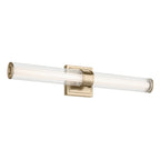 KICHLER 55196CPZLED Laurene 26.5" Linear Bath Bar Medium Led With Clear Fluted Glass In Champagne Bronze