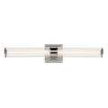 KICHLER 55196PNLED Laurene 26.5" Linear Bath Bar Medium Led With Clear Fluted Glass In Chrome