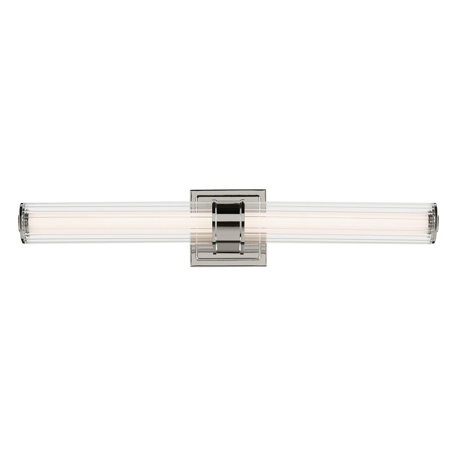 KICHLER 55196PNLED Laurene 26.5" Linear Bath Bar Medium Led With Clear Fluted Glass In Chrome