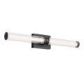 KICHLER 55197BKLED Laurene 31" Linear Bath Bar Large Led With Clear Fluted Glass In Black