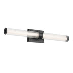 KICHLER 55197BKLED Laurene 31" Linear Bath Bar Large Led With Clear Fluted Glass In Black
