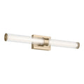 KICHLER 55197CPZLED Laurene 31" Linear Bath Bar Large Led With Clear Fluted Glass In Champagne Bronze