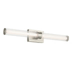 KICHLER 55197NILED Laurene 31" Linear Bath Bar Large Led With Clear Fluted Glass In Brushed Nickel