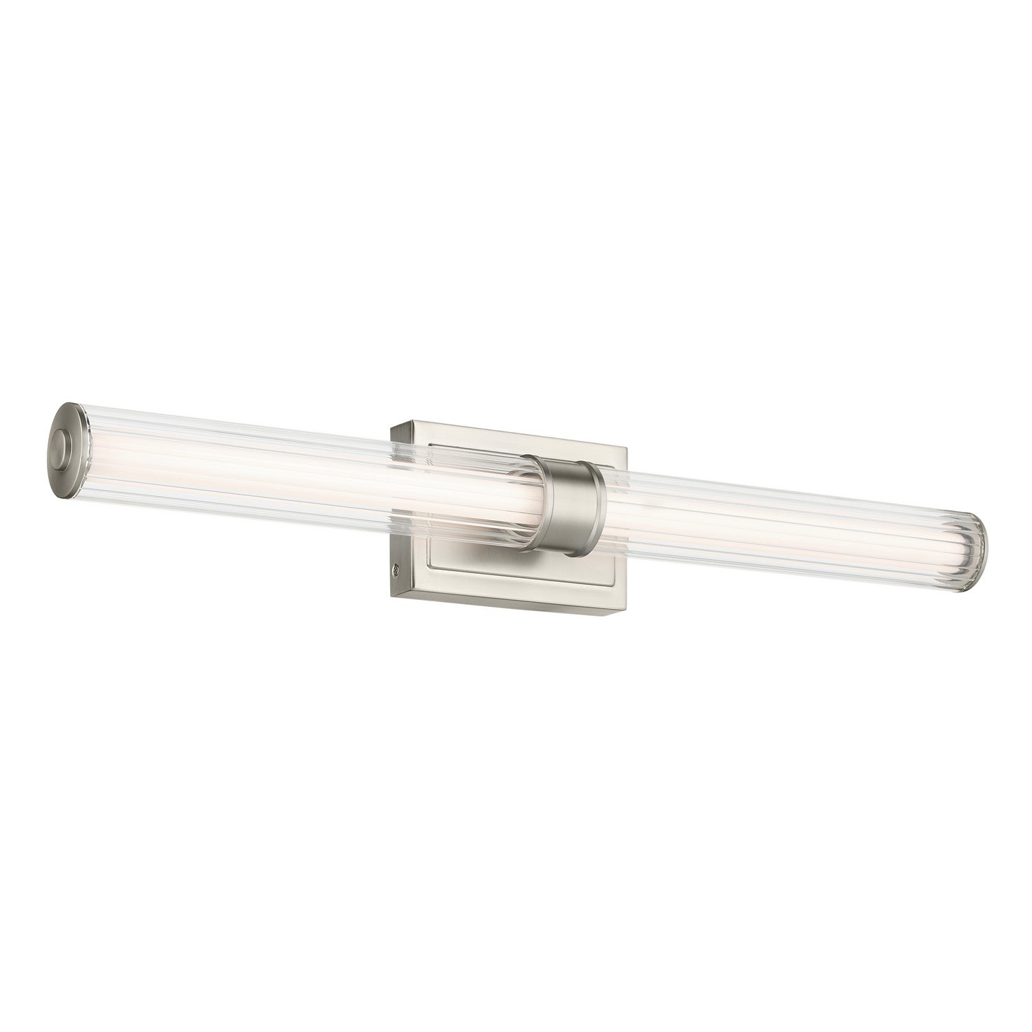 KICHLER 55197NILED Laurene 31" Linear Bath Bar Large Led With Clear Fluted Glass In Brushed Nickel