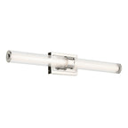 KICHLER 55197PNLED Laurene 31" Linear Bath Bar Large Led With Clear Fluted Glass In Chrome
