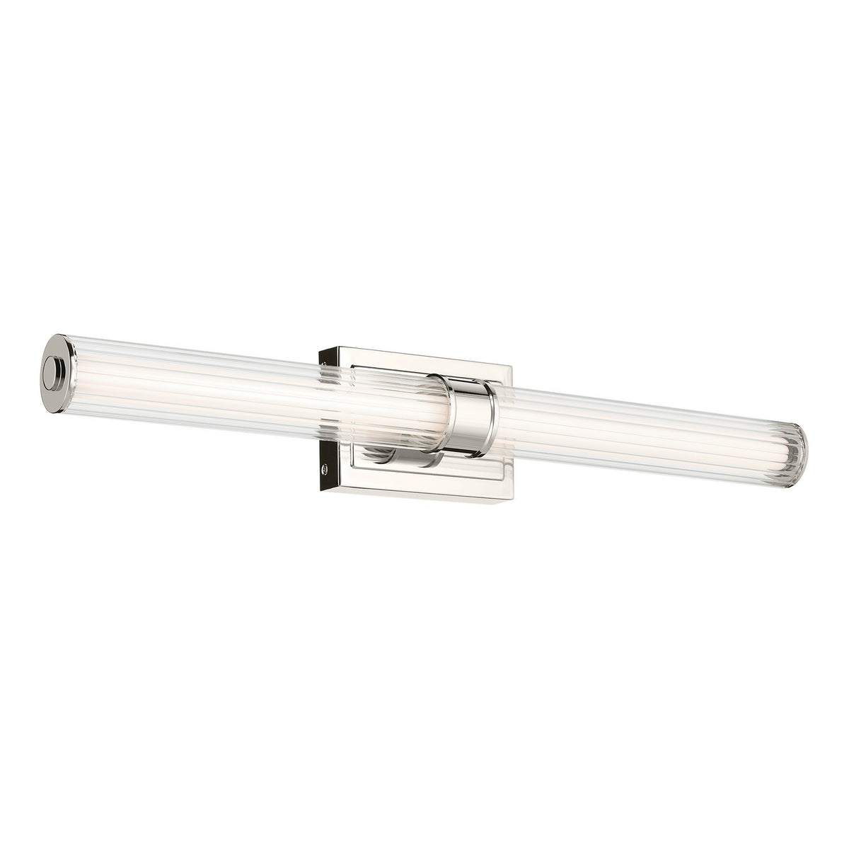 KICHLER 55197PNLED Laurene 31" Linear Bath Bar Large Led With Clear Fluted Glass In Chrome