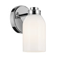 KICHLER 55200CH Shae 8.25" 1-Light Wall Sconce With White Opal Glass In Chrome