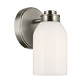 KICHLER 55200NI Shae 8.25" 1-Light Wall Sconce With White Opal Glass In Brushed Nickel