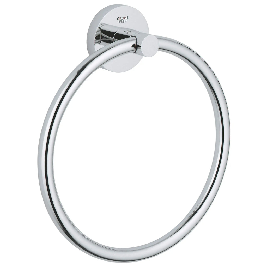 GROHE 40365001 Essentials 8" Towel Ring - Chrome