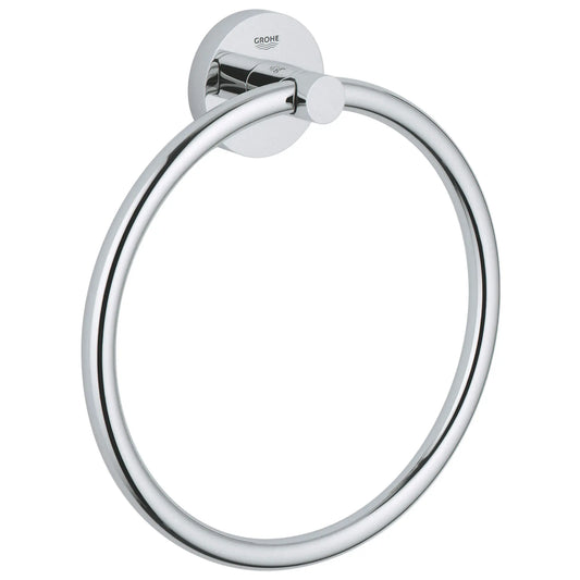 GROHE 40365001 Essentials 8" Towel Ring - Chrome