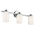 KICHLER 55202CH Shae 24.25" 3-Light Vanity Light With White Opal Glass In Chrome