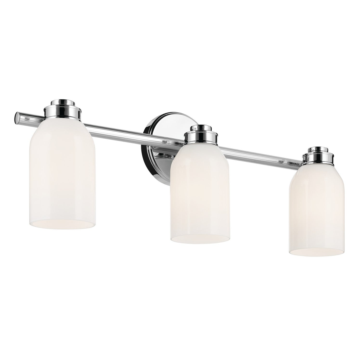 KICHLER 55202CH Shae 24.25" 3-Light Vanity Light With White Opal Glass In Chrome