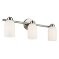 KICHLER 55202NI Shae 24.25" 3-Light Vanity Light With White Opal Glass In Brushed Nickel