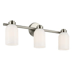 KICHLER 55202NI Shae 24.25" 3-Light Vanity Light With White Opal Glass In Brushed Nickel