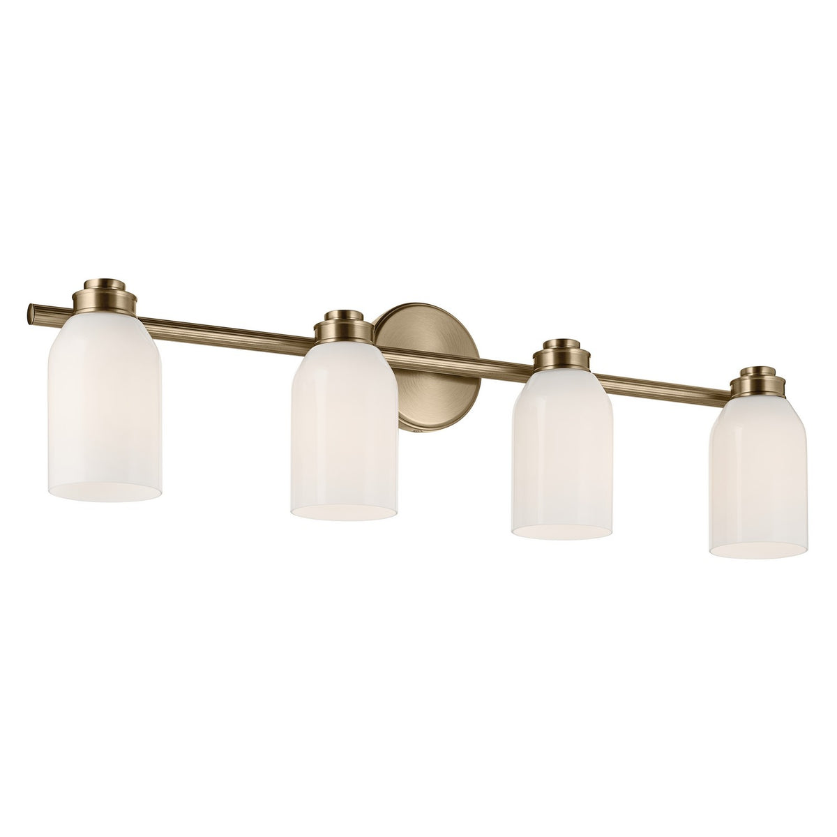 KICHLER 55203CPZ Shae 31" 4-Light Vanity Light With White Opal Glass In Champagne Bronze