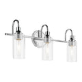 KICHLER 55211CH Kavi 23" 3-Light Vanity Light With Clear Glass In Chrome