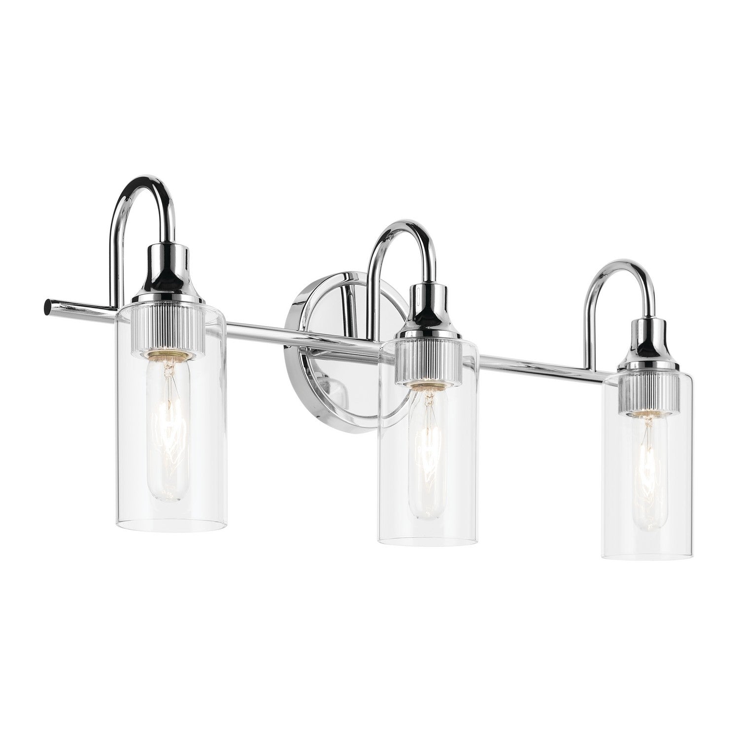 KICHLER 55211CH Kavi 23" 3-Light Vanity Light With Clear Glass In Chrome