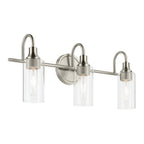 KICHLER 55211NI Kavi 23" 3-Light Vanity Light With Clear Glass In Brushed Nickel
