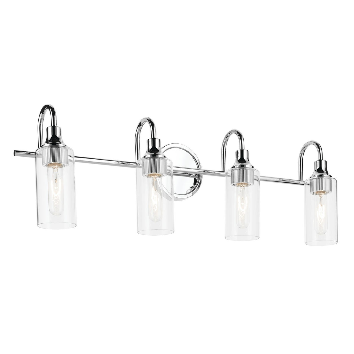 KICHLER 55212CH Kavi 31.5" 4-Light Vanity Light With Clear Glass In Chrome