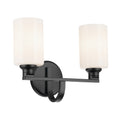 KICHLER 55225BK Gioe 14.25" 2-Light Vanity Light With Opal Glass In Black