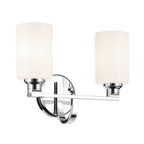 KICHLER 55225CH Gioe 14.25" 2-Light Vanity Light With Opal Glass In Chrome