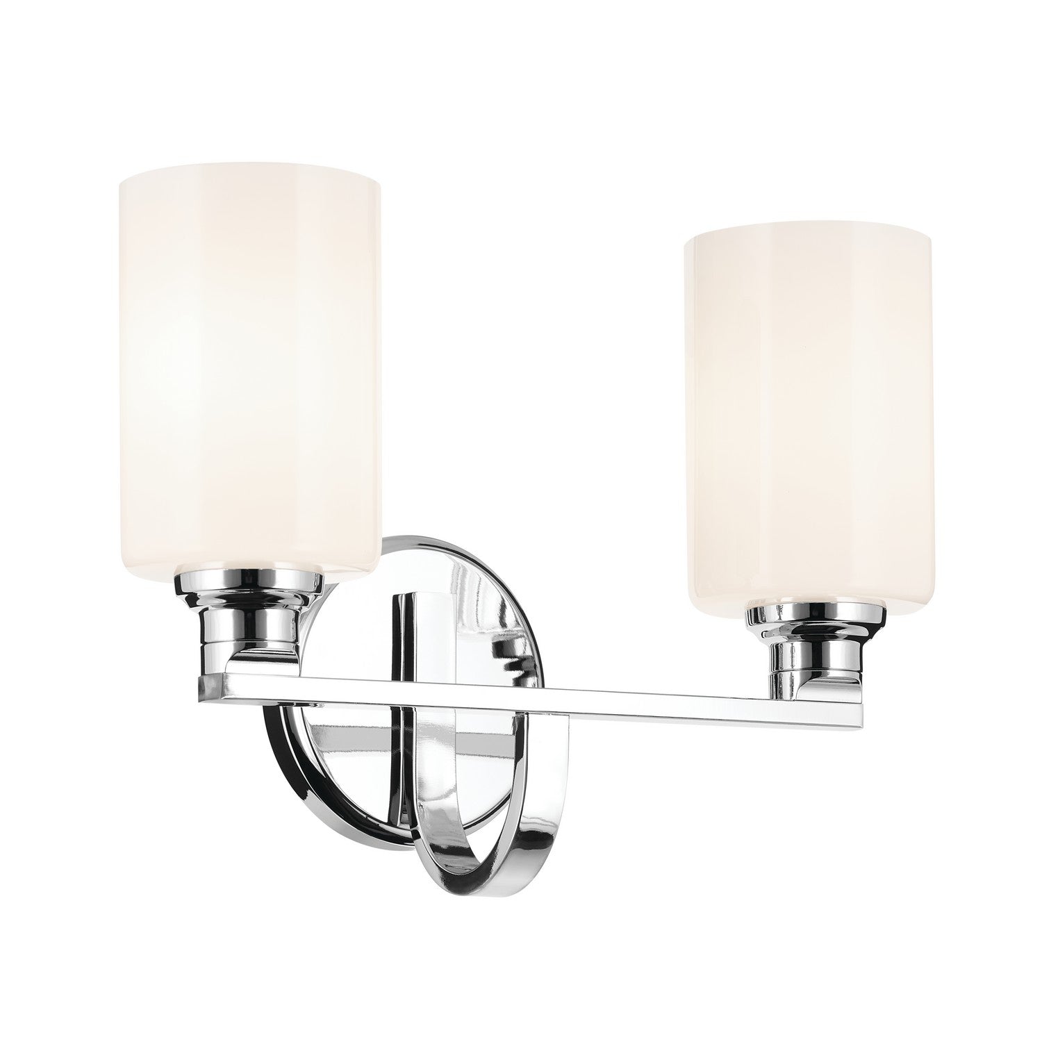 KICHLER 55225CH Gioe 14.25" 2-Light Vanity Light With Opal Glass In Chrome