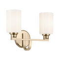 KICHLER 55225CPZ Gioe 14.25" 2-Light Vanity Light With Opal Glass In Champagne Bronze