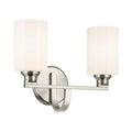 KICHLER 55225NI Gioe 14.25" 2-Light Vanity Light With Opal Glass In Brushed Nickel