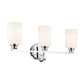 KICHLER 55226CH Gioe 24.25" 3-Light Vanity Light With Opal Glass In Chrome