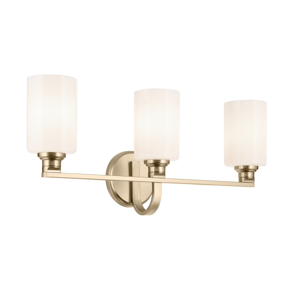 KICHLER 55226CPZ Gioe 24.25" 3-Light Vanity Light With Opal Glass In Champagne Bronze