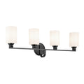 KICHLER 55227BK Gioe 32.25" 4-Light Vanity Light With Opal Glass In Black