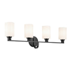 KICHLER 55227BK Gioe 32.25" 4-Light Vanity Light With Opal Glass In Black