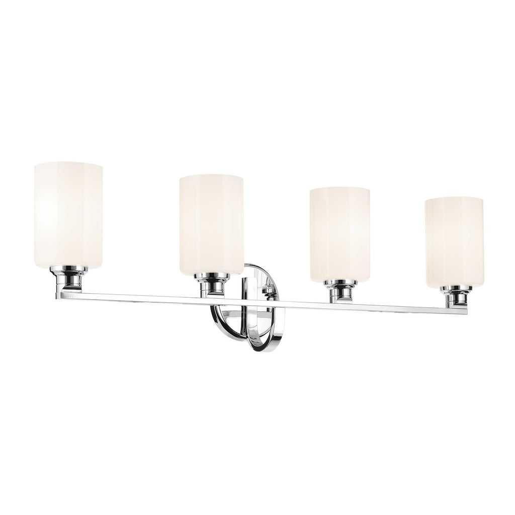 KICHLER 55227CH Gioe 32.25" 4-Light Vanity Light With Opal Glass In Chrome