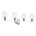 KICHLER 55227CHFLU Gioe 32.25" 4-Light Vanity Light With Clear Fluted Glass In Chrome
