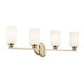 KICHLER 55227CPZ Gioe 32.25" 4-Light Vanity Light With Opal Glass In Champagne Bronze