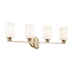 KICHLER 55227CPZ Gioe 32.25" 4-Light Vanity Light With Opal Glass In Champagne Bronze