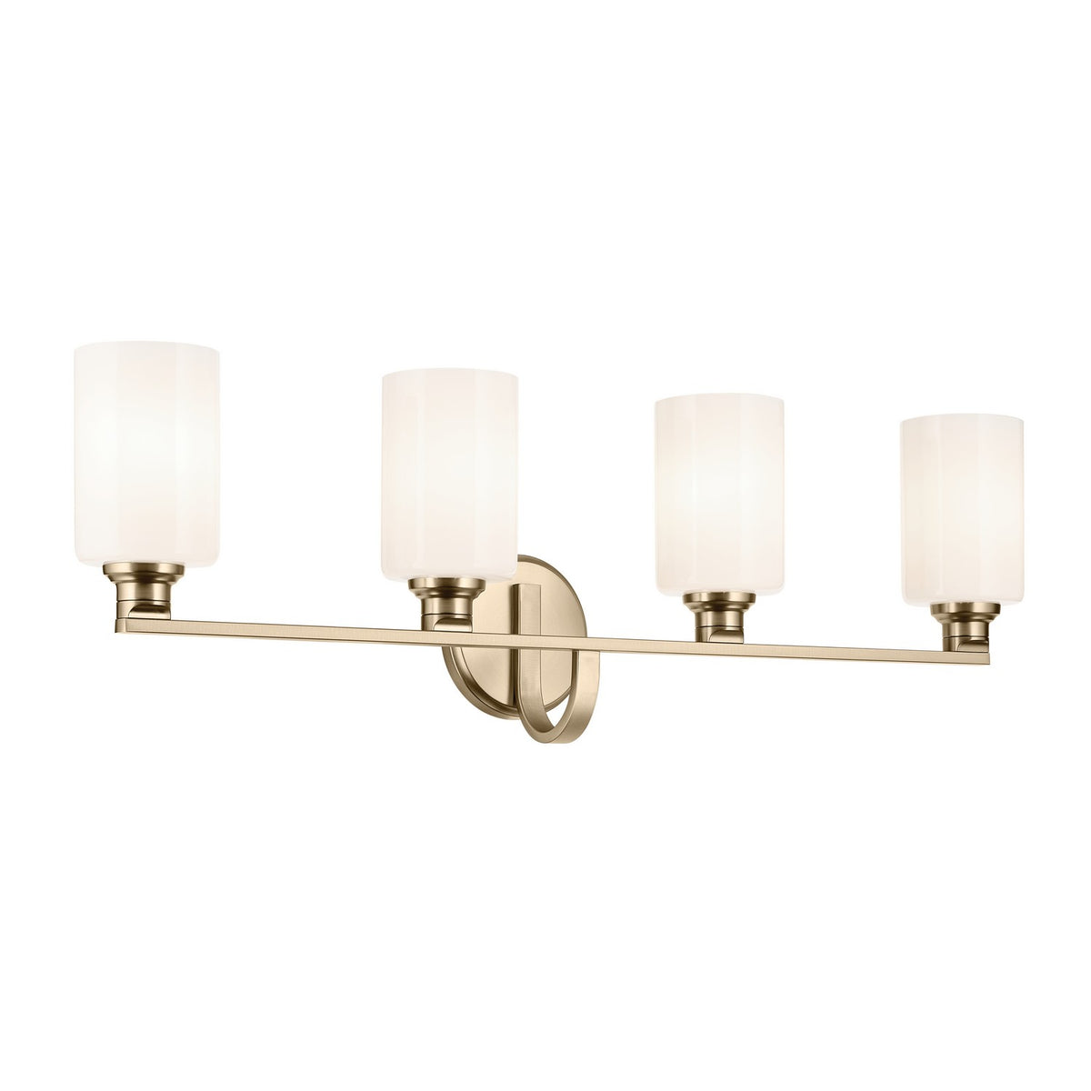 KICHLER 55227CPZ Gioe 32.25" 4-Light Vanity Light With Opal Glass In Champagne Bronze