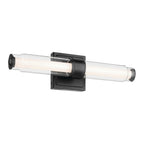 KICHLER 55237BKLED Laurene 18.5" Linear Bath Bar Small Led With Clear Glass In Black