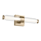 KICHLER 55237CPZLED Laurene 18.5" Linear Bath Bar Small Led With Clear Glass In Champagne Bronze