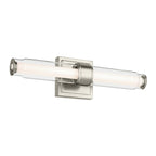 KICHLER 55237NILED Laurene 18.5" Linear Bath Bar Small Led With Clear Glass In Brushed Nickel