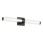 KICHLER 55238BKLED Laurene 26.5" Linear Bath Bar Medium Led With Clear Glass In Black