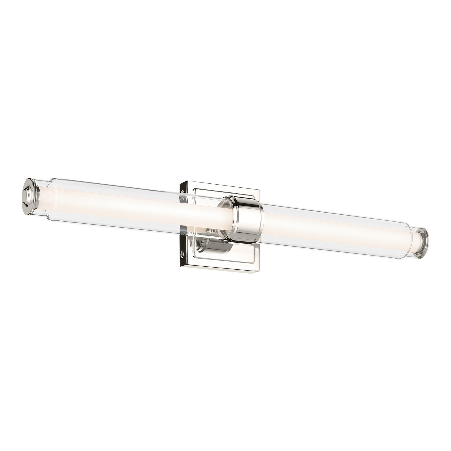 KICHLER 55238PNLED Laurene 26.5" Linear Bath Bar Medium Led With Clear Glass In Chrome