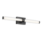 KICHLER 55239BKLED Laurene 31" Linear Bath Bar Large Led With Clear Glass In Black