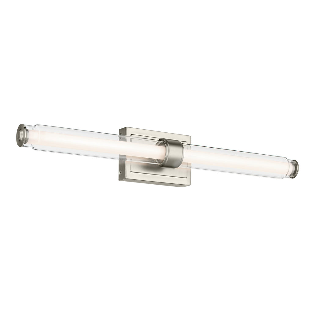 KICHLER 55239NILED Laurene 31" Linear Bath Bar Large Led With Clear Glass In Brushed Nickel